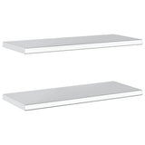 Wall Shelves 2 pcs 75x30 cm Silver Stainless Steel 30282