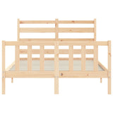 Bed Frame without Mattress 140x200 cm Solid Wood Pine 3192036