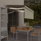 Manual Retractable Awning with Blind&LED 3.5x2.5m Cream 3069282