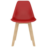 ZNTS Dining Chairs 4 pcs Red Plastic 289120