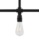 281628 Ceiling Lamp Black 3 x E27 Bulbs