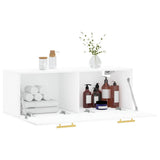 Wall Cabinet White 100x36.5x35 cm Engineered Wood 830116