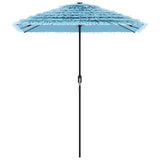 Garden Parasol with Steel Pole Blue 300x200x250 cm 4005094
