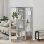 Room Divider/Book Cabinet Concrete Grey 100x24x140 cm Engineered Wood 800445
