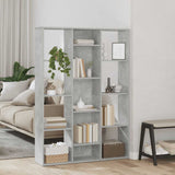 Room Divider/Book Cabinet Concrete Grey 100x24x140 cm Engineered Wood 800445