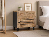 Bedside Table Natural 50 x 33 x 60 cm Solid Mango Wood 4018852