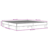Bed Frame without Mattress Black 200x200 cm 3280217
