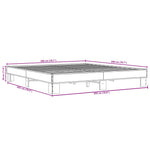 Bed Frame without Mattress Sonoma Oak 200x200 cm 3280218