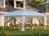 3.6 x 3.6 m Pop up Gazebo with Netting, Height Adjustable Party Tent Instant Canopy Sun Shade T3398P317540