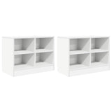 Bed Cabinet 2 pcs White 66 x 33 x 48 cm Engineered Wood 893723