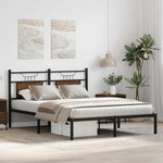 Bed Frame without Mattress Brown Oak 140x200 cm Engineered Wood 4106842