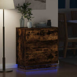 Bedside Cabinet Smoked Oak 71 x 34.5 x 75 cm Engineered wood 869638