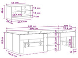 Loft Bed Frame with Cabinet 3 pcs Artisan Oak Engineered Wood 3423421
