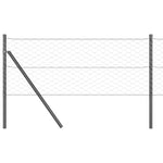 Fence with Posts Grey 0.6 x 10 m PVC-coated steel 3352772