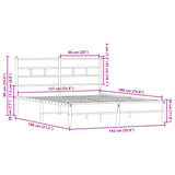 Bed Frame without Mattress with Headboard Sonoma Oak 137x190 cm 4017199