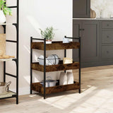 Kitchen Trolley Smoked Oak 50x30x70 cm Engineered Wood 842358