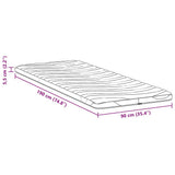 Mattress Topper White 90 x 190 x 5.5 cm Knit Fabric 4106414