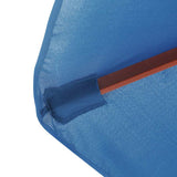 Garden Parasol with Wooden Pole 350 cm Blue 47139