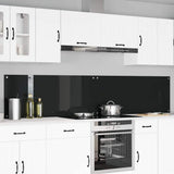 Kitchen Backsplash 2 pcs Black 120 x 50 cm Tempered Glass 3415498
