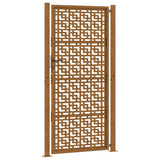 Garden Gate 100x200 cm Weathering Steel Cross Design 4101008