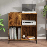 Record Cabinet Smoked Oak 84.5x38x89 cm Engineered Wood 832002
