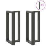 ZNTS Bar Table Legs T-Shaped 2 pcs Anthracite 40x35x cm Steel 4013074