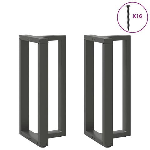 ZNTS Bar Table Legs T-Shaped 2 pcs Anthracite 40x35x cm Steel 4013074