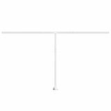Awning Post Set White 450x245 cm Iron 315091
