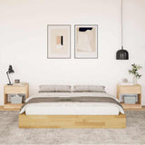 Bed Frame without Mattress 150x200 cm Solid Wood Oak 3324124