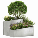 Garden Planter Silver 60 x 60 x 50 cm Stainless Steel 873575