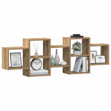 Wall Shelf Artisian Oak 129x18x42 cm Engineered Wood 853226