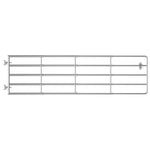 5 Bar Field Gate Steel x90 cm Silver 145986