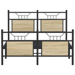 Bed Frame without Mattress Sonoma Oak 137x190 cm Engineered Wood 4106809