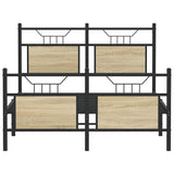 Bed Frame without Mattress Sonoma Oak 137x190 cm Engineered Wood 4106809
