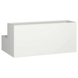 Garden Planter White 100 x 60 x 45 cm Cold-rolled Steel 865870