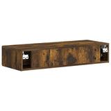 Wall-Mounted Side Table Smoked Oak 87.5 x 34.5 x 17 cm 899180