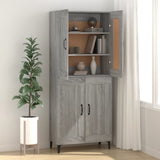 Sideboard Grey Sonoma 69.5x34x90 cm Engineered Wood 817343