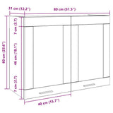Hanging Glass Cabinet Lyon Concrete Grey 80x31x60 cm 856118