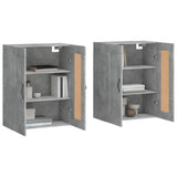 Wall Mounted Cabinets 2 pcs Concrete Grey Engineered Wood 3198013