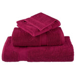 ZNTS 6 Piece Premium Towel Set SOLUND Bordeaux 600 gsm 137556