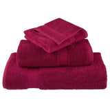 ZNTS 6 Piece Premium Towel Set SOLUND Bordeaux 600 gsm 137556