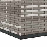 Garden Cushion Box PE Rattan 100x49x103.5 cm Grey 317225