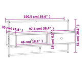 TV Cabinet Wall-mounted Brown Oak 100.5x30x51 cm Engineered Wood 833462
