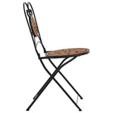 Bistro Chairs Foldable 2 pcs Terracotta Ceramic 4003403