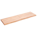 Bathroom Countertop Light Brown 140x40xcm Treated Solid Wood 3156147
