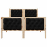 Bed Frame with Headboard Black 120 x 200 cm Solid Pine Wood 878401