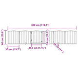 Dog Gate with Door Foldable 6 Panels 300 cm Poplar Wood 352205