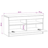 LED TV Cabinet Smoked Oak Engineered Wood 897880