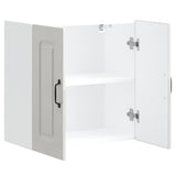 Kitchen Wall Cabinet "Kalmar" High Gloss White Engineered Wood 853579