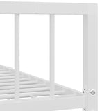284563 Bed Frame without Mattress White Metal 100x200 cm